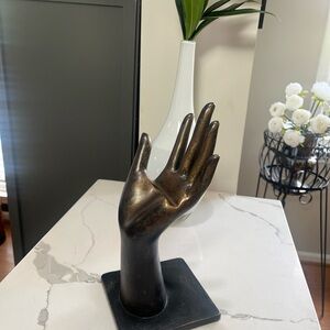 Bronze Statue Helping Hand Cell Phone Holder Frontgate Grandinroad NWT